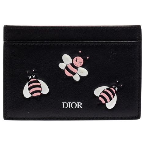 dior kaws card holder pink|DIOR x KAWS Black Card Holder with Pink Bees .